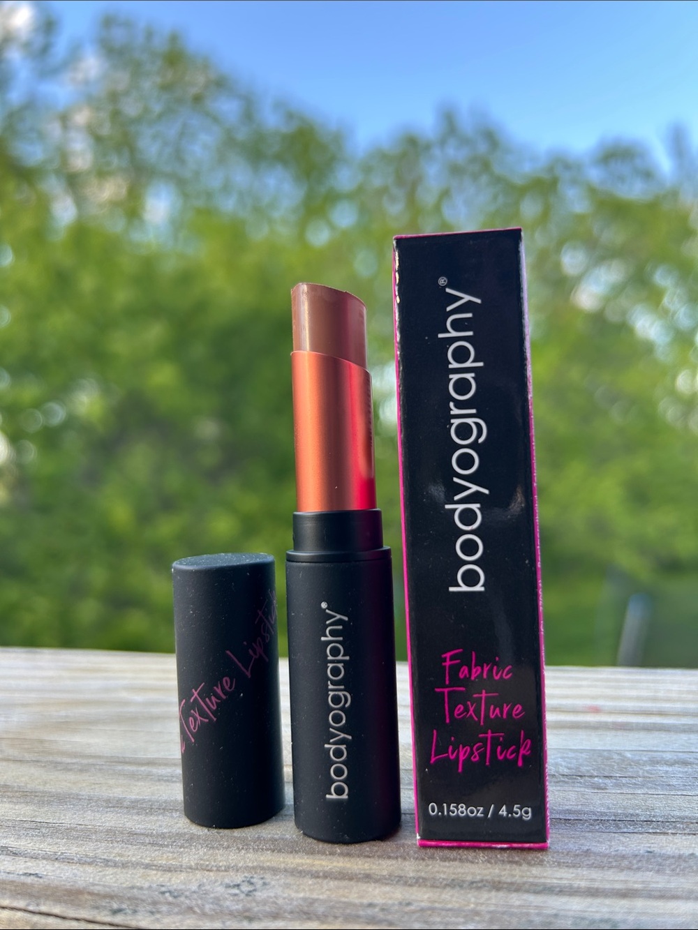Bodyography CHIFFON Fabric Texture Lipstick — Nude Peach NEW PC - Picture 2 of 6